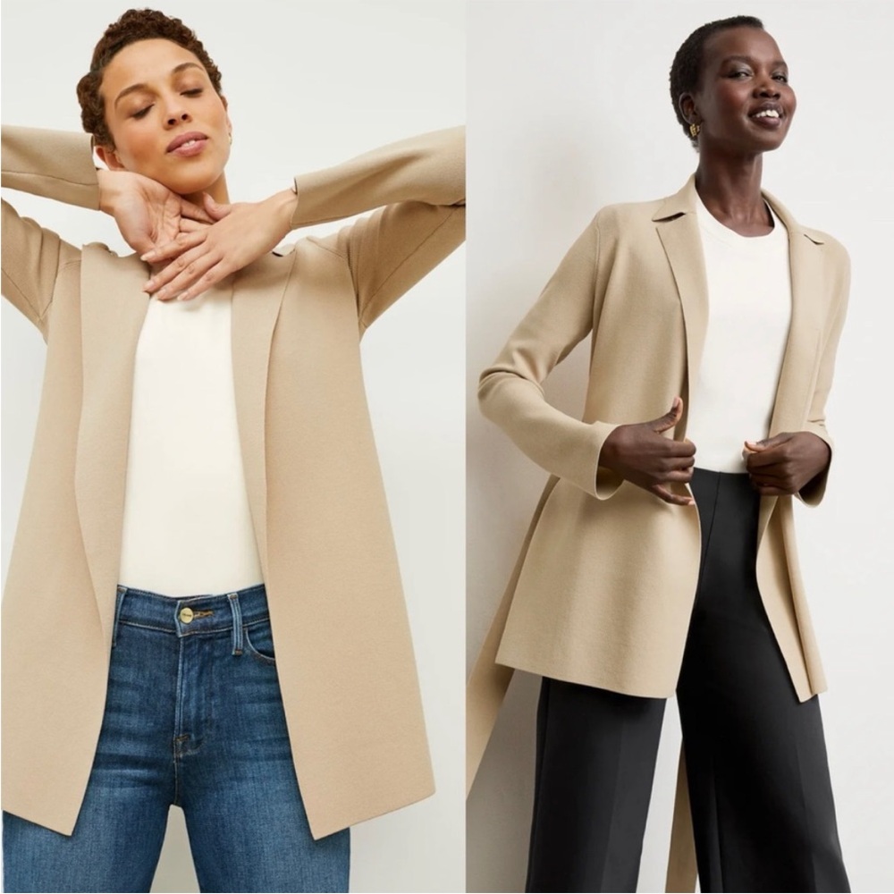 M.M. LAFLEUR The Merritt Wrap Jardigan Latte - Missing Belt